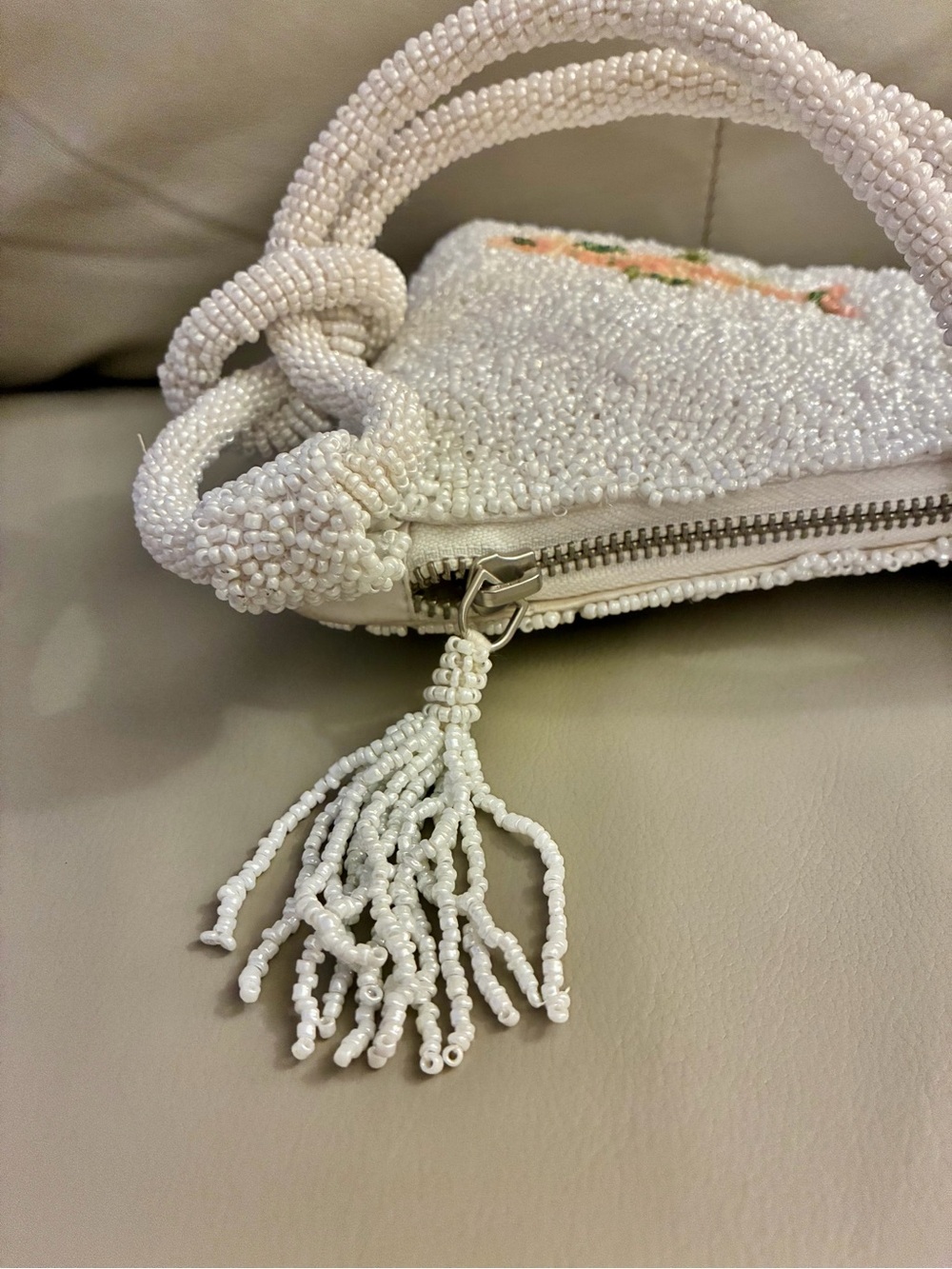 ✨ Handcrafted In India Fish Beaded Bag w/ fisherman knot straps & bag charm NWT - Picture 3 of 4